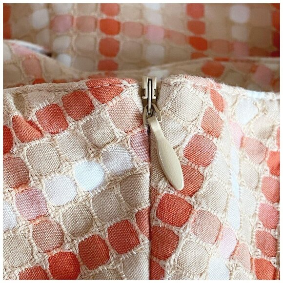 Greg Norman 100% Cotton Golf Skort Modern Checked Pattern in Orange Womens Sz 4 - Picture 7 of 10